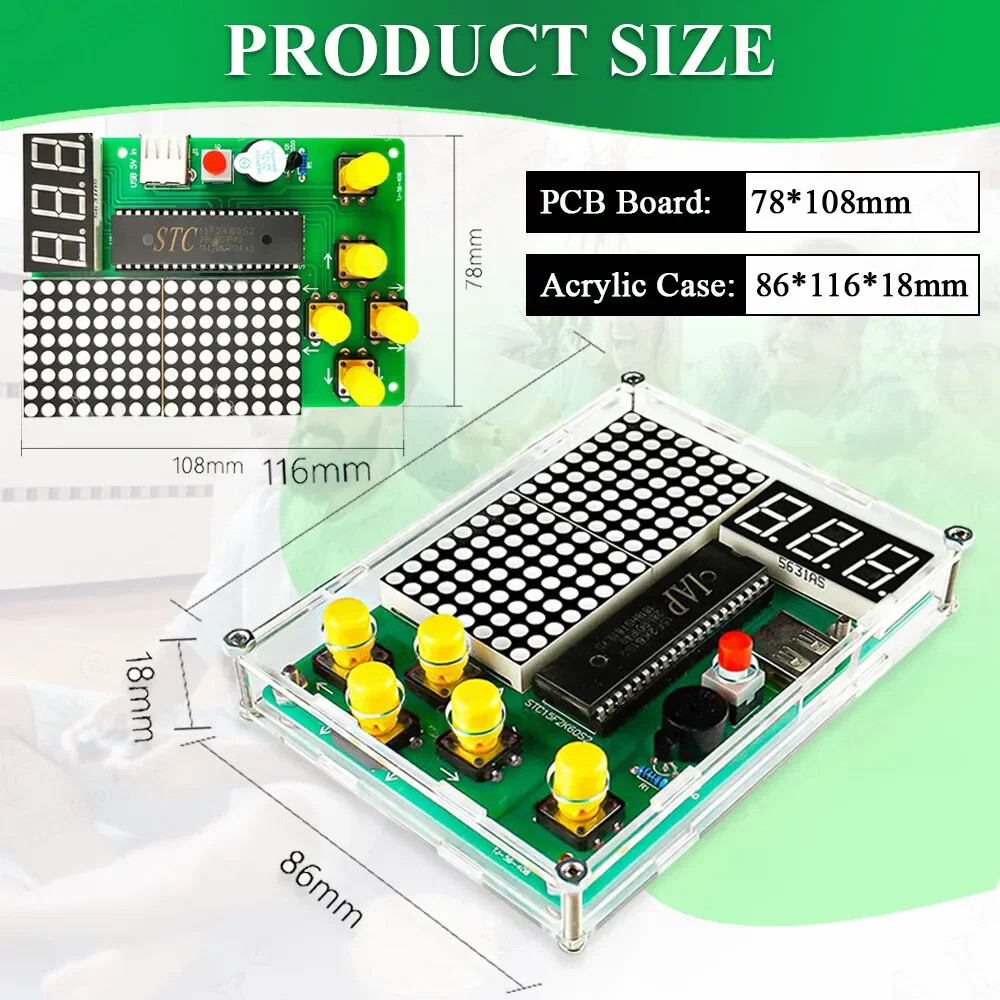 DIY Pixel Game Maker Electronics DIY Kit Soldering Project Learning Assembly