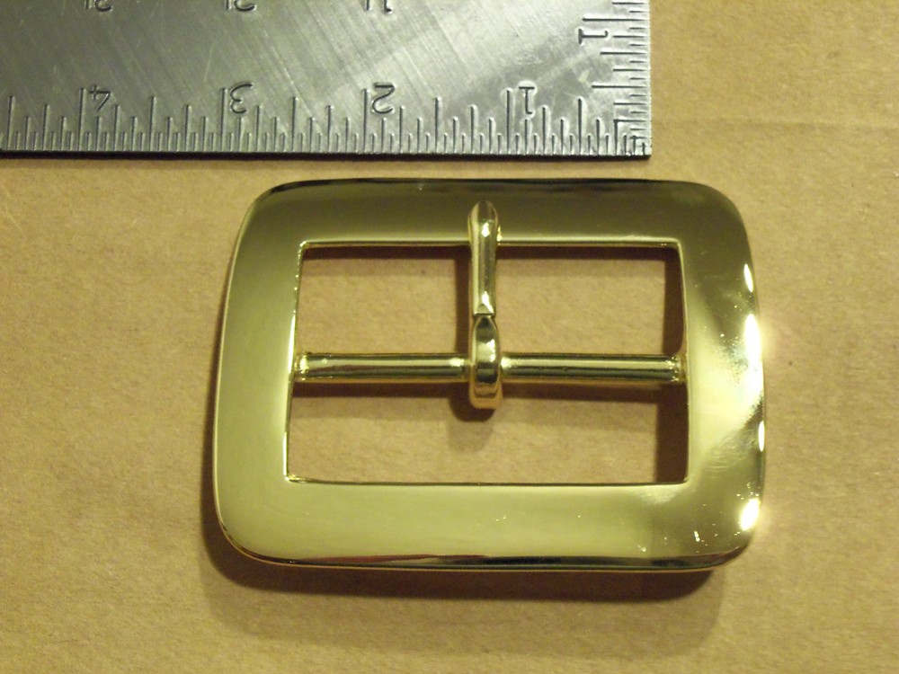 2 1/2" Solid Brass Middle Bar Santa Claus Belt Buckle