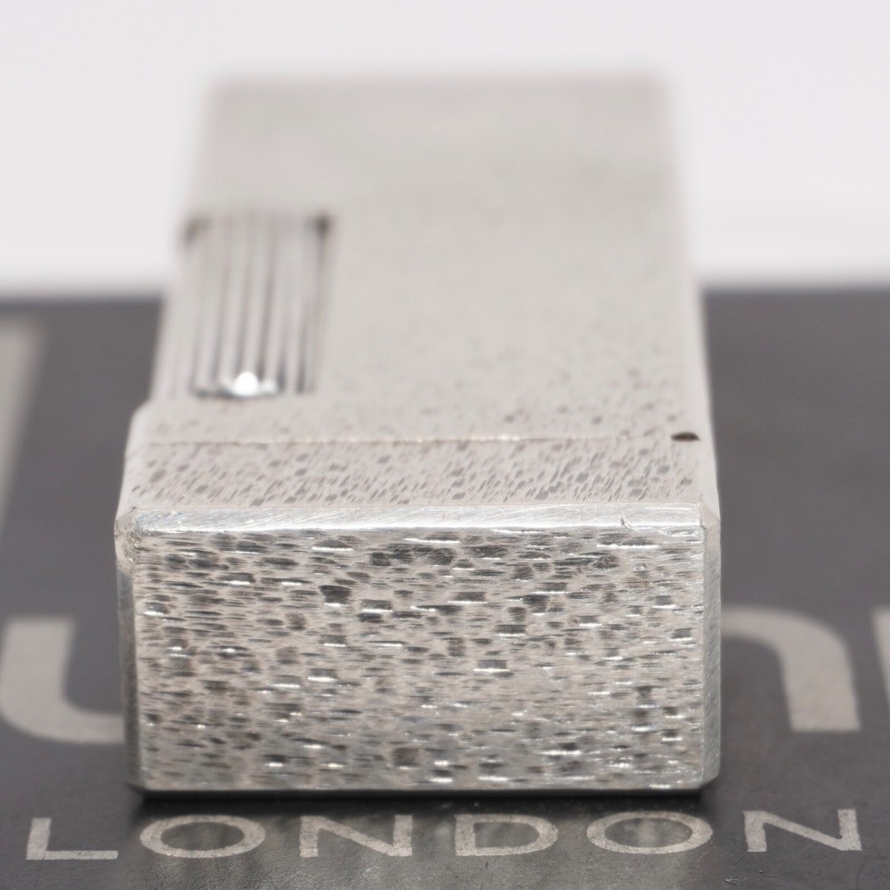Dunhill Lighter Silver Sand Pattern-Ultrasonically Cleaned_Working