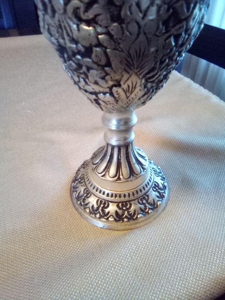 Vintage Bronze with Silver Plate Pitcher