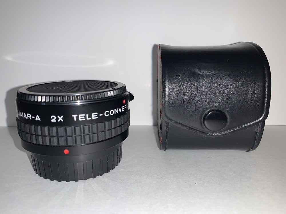 Vintage Takumar A2X Asahi Tele-converter with Case & Caps