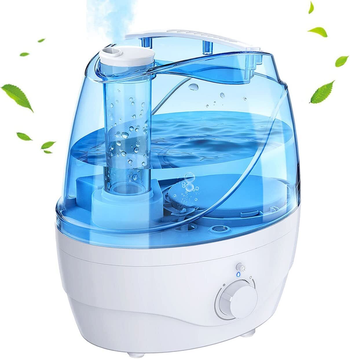 Homasy 2.2L Humidifier for HOME & OFFICE with Light,Quiet & Auto-of Cool Mist