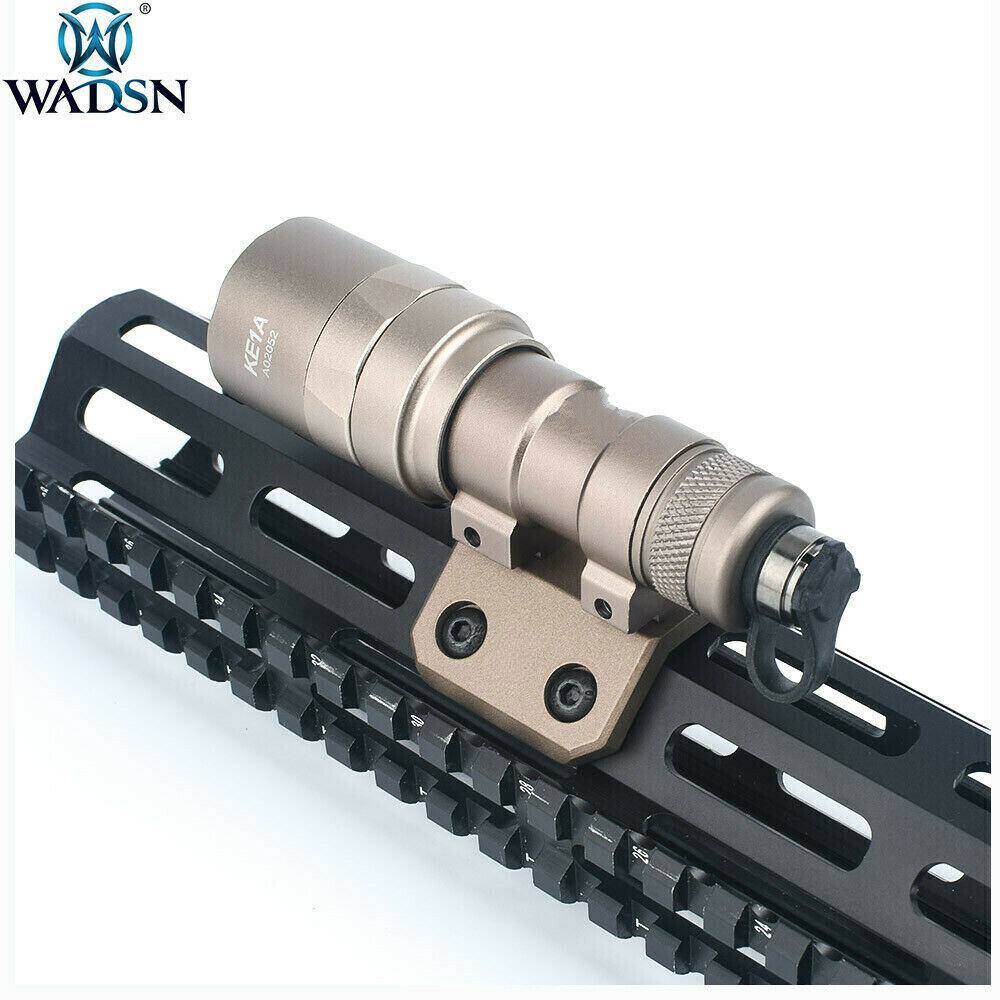 Tactical Scout Flashlight MLOK Keymod Offset Mount for PLHv2 M600 scoutlights