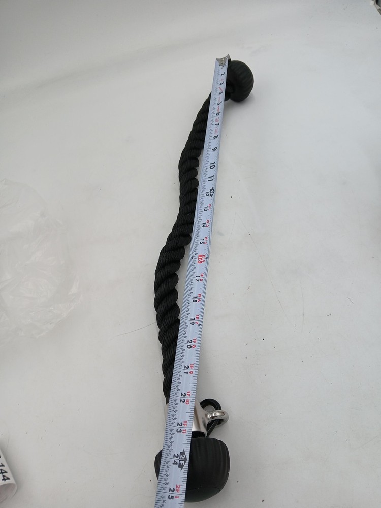 Tricep Rope Cable Attachment Black Rubber End Caps Home Gym Pulldown Training