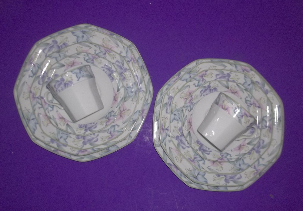 (2) Christopher Stuart Victoria 5 Pc. China Place Setting ~ Easter Mother's Day