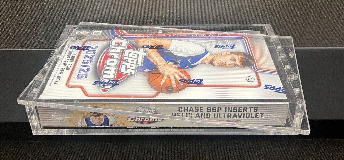 Acrylic Display Case Magnetic Lid FITS 2025-26 Topps Chrome Basketball Hobby Box