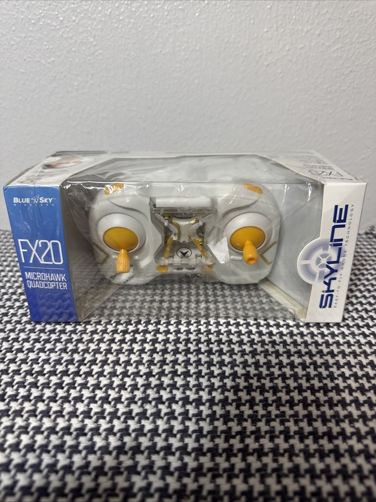 Blue Sky Skyline FX20 Microhawk Quadcopter Mini Drone Easy To Fly Yellow Knobs