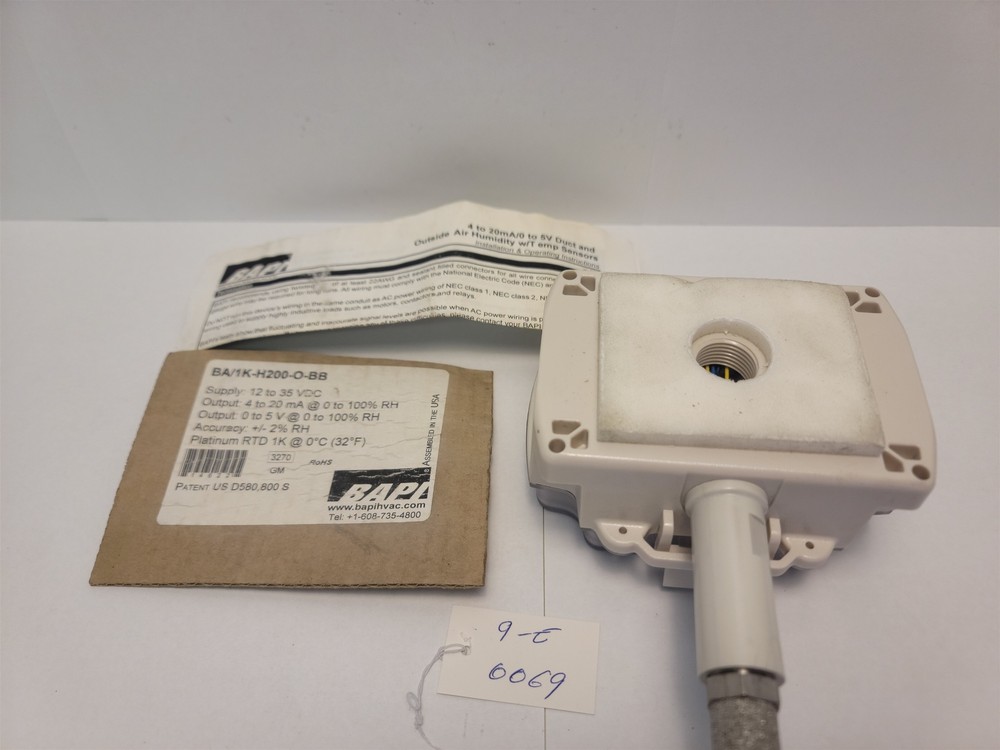 BAPI BA/1K-H200-O-BB Humidity Transmitter w/ Interchangeable Output