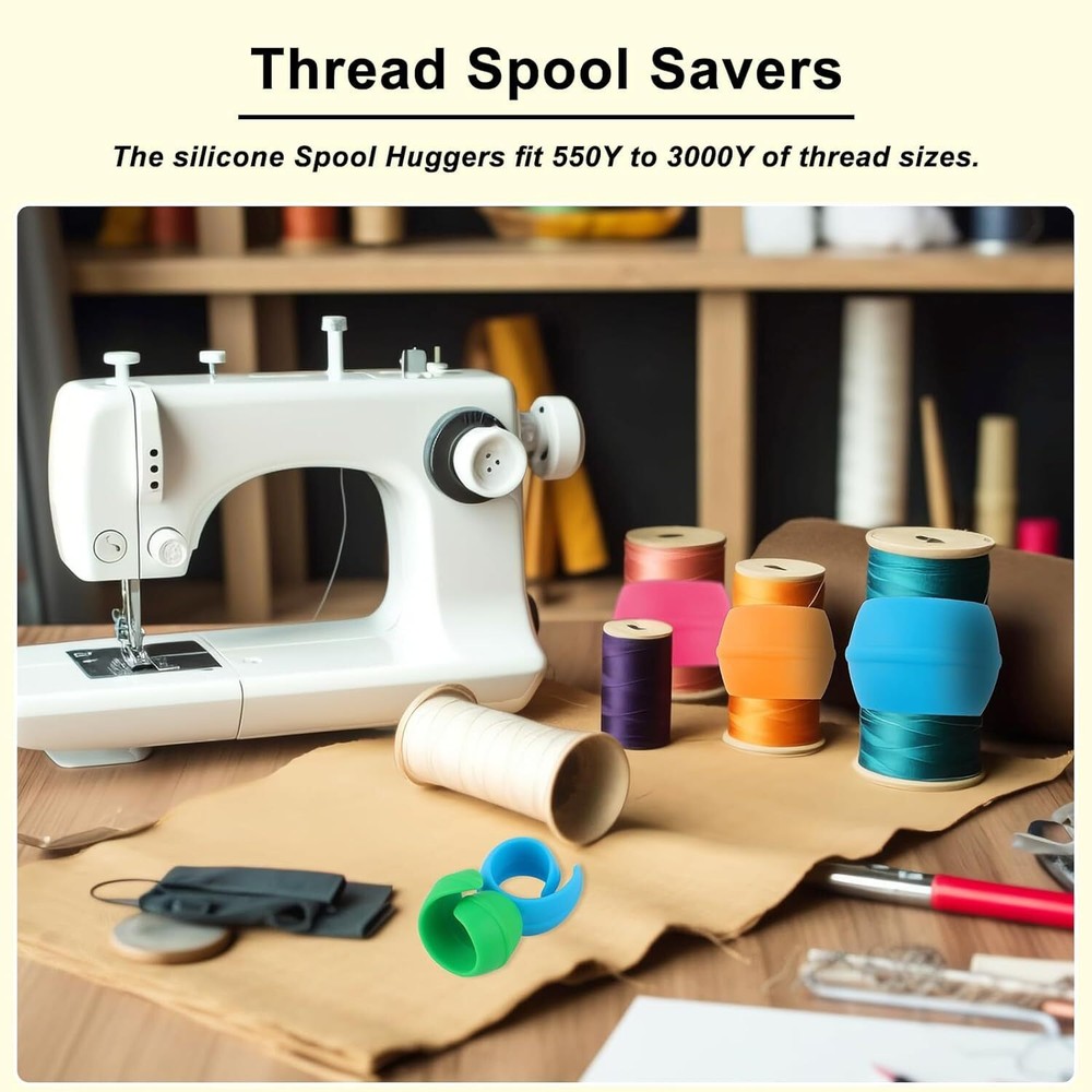 28 Assorted Janome Colors Embroidery Machine Thread with Floss Spool Savers 5...