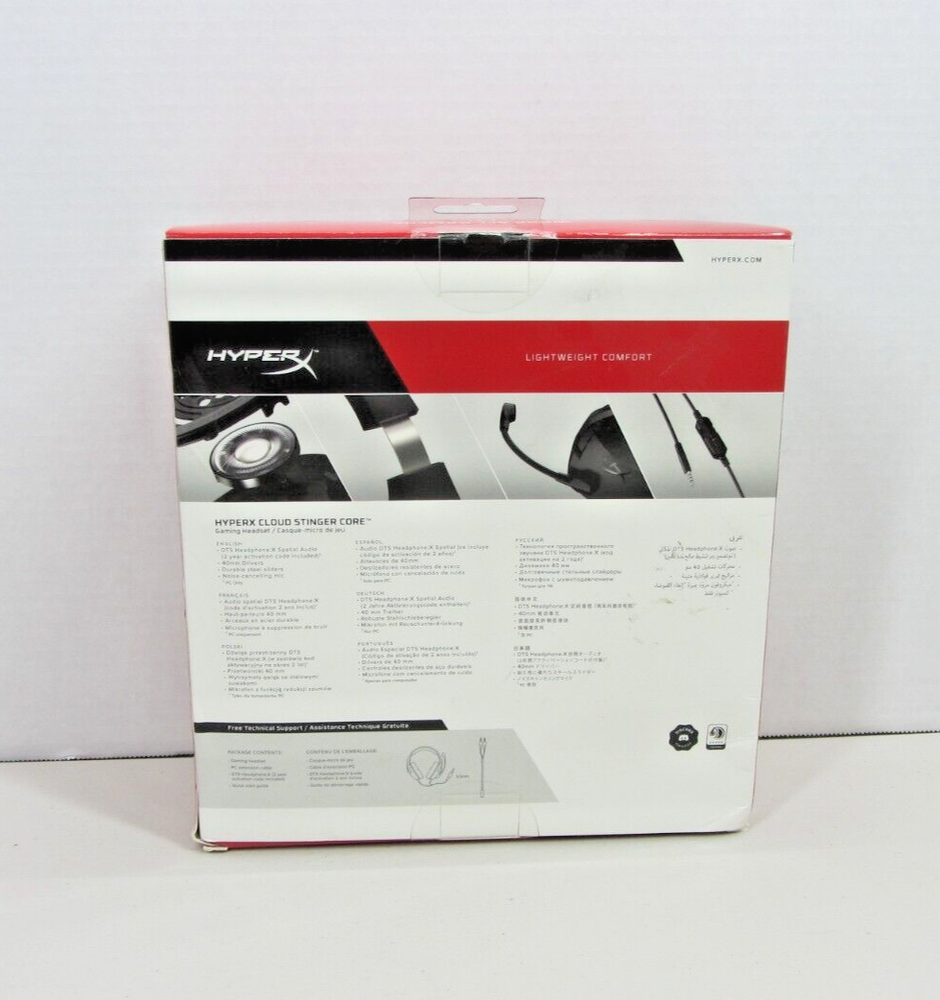 HyperX Cloud Stinger Core - Gaming Headset - Black - Lightweight - NIB