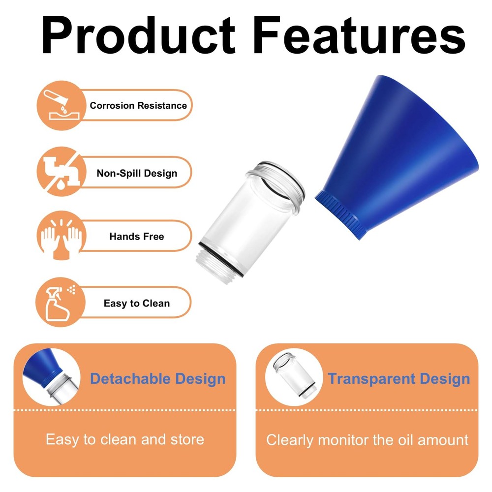 Automotive Funnels set Engine Oil Change hardware Tool kit Blue