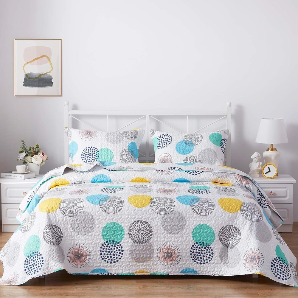 Quilts Queen Size Soft Durable Quilted Bedspread Lightweight Comforter