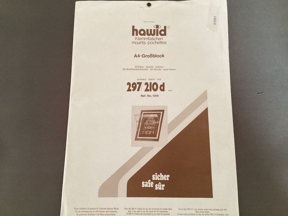 Hawid Cutouts Clip Pockets Block Pockets A4 Black NEW