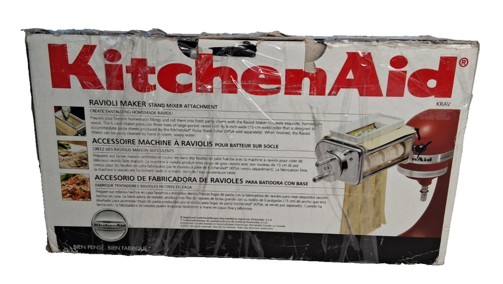 KitchenAid Ravioli Maker Stand Mixer Attachment KRAV White