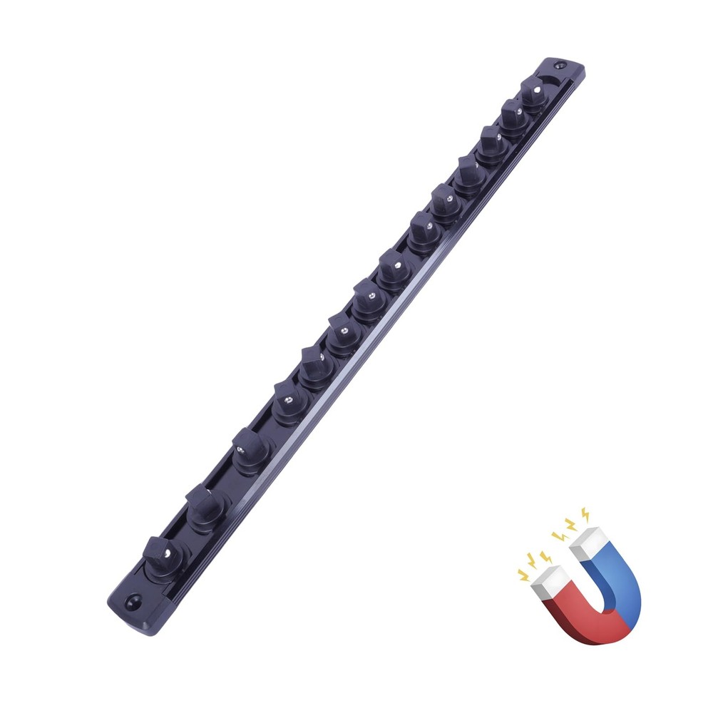 Magnetic Socket Holder Organizer Set:3/8-Inch Drive Socket Trays Socket, 360°...