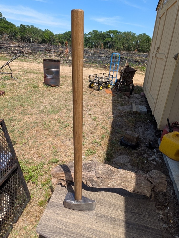 vintage wood splitting maul