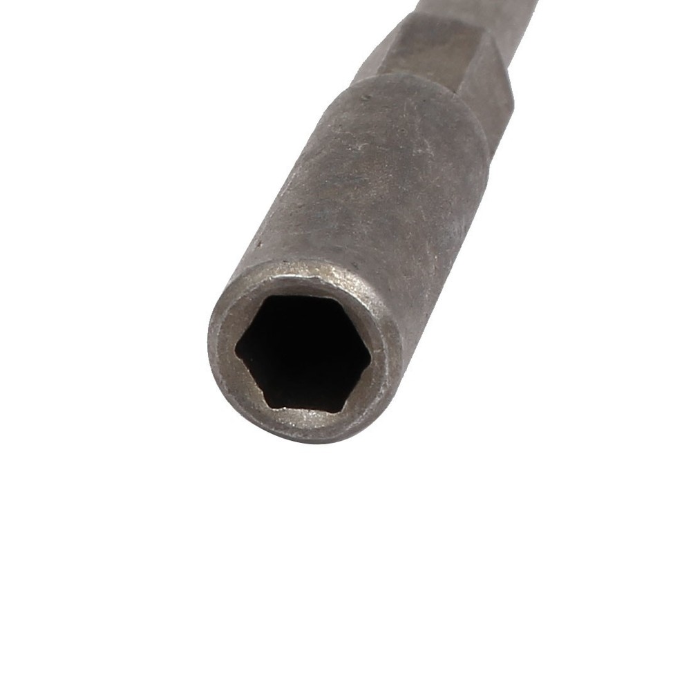 1/4" Hexagon Shank 7mm Deep Socket 100mm Metal Hex Nut Driver Bits 2pcs