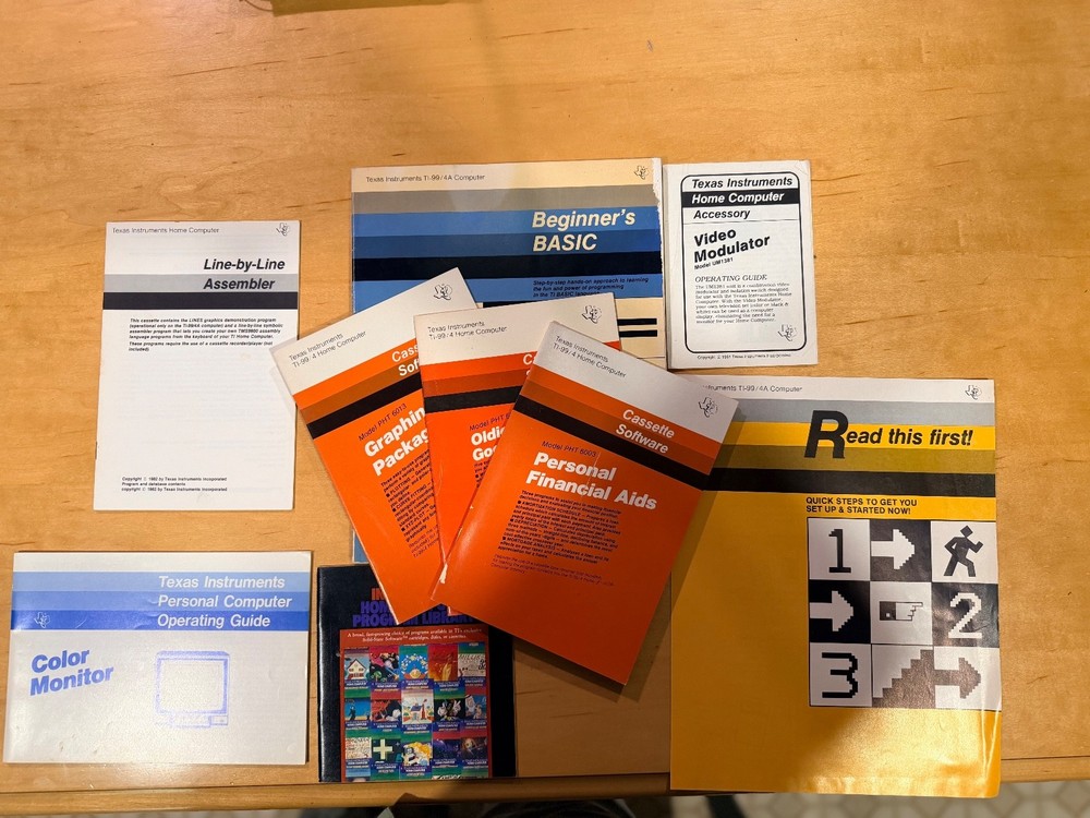 TI-99/4A random book lot Texas Instruments Vintage