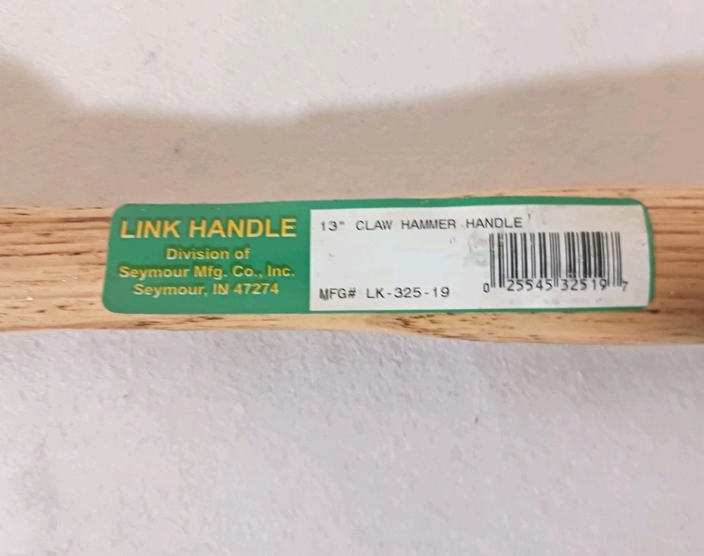 Vintage Link Handle "13" Claw Hammer Handle NOS