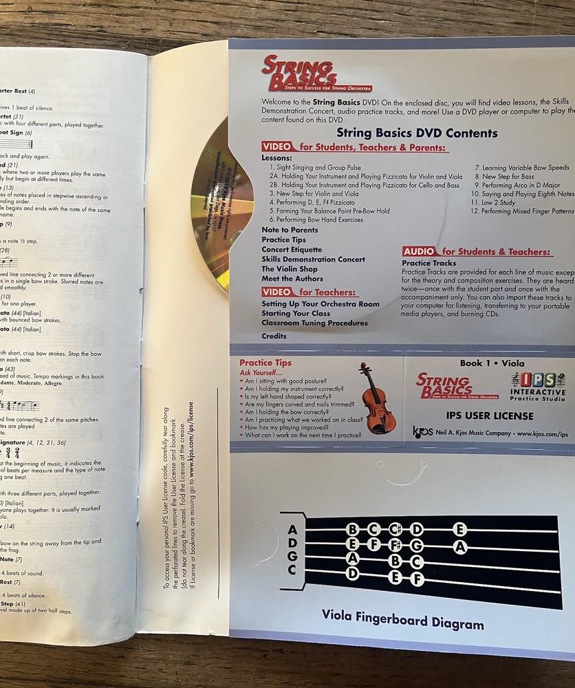 KJOS String Basics 115VA Book 1 Viola w/ DVD