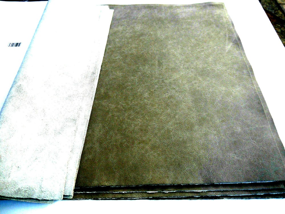 Leather panels 4 Pieces large,LT MossTop Quality 18" x 24"