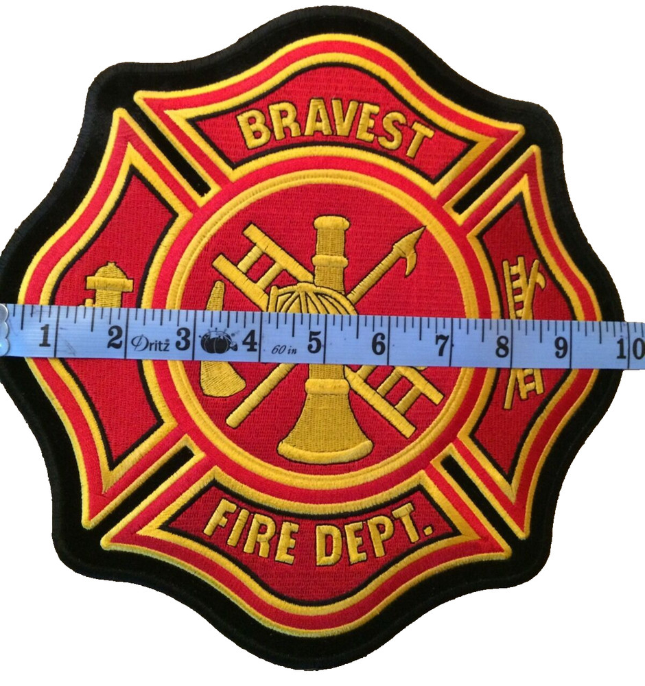 Fire Department Bravest Patch XL Back Patch CLOSEOUT !
