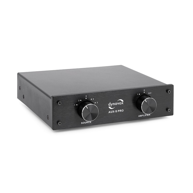 DYNAVOX AUX-S PRO Black Input Extension Switcher 5 RCA Inputs