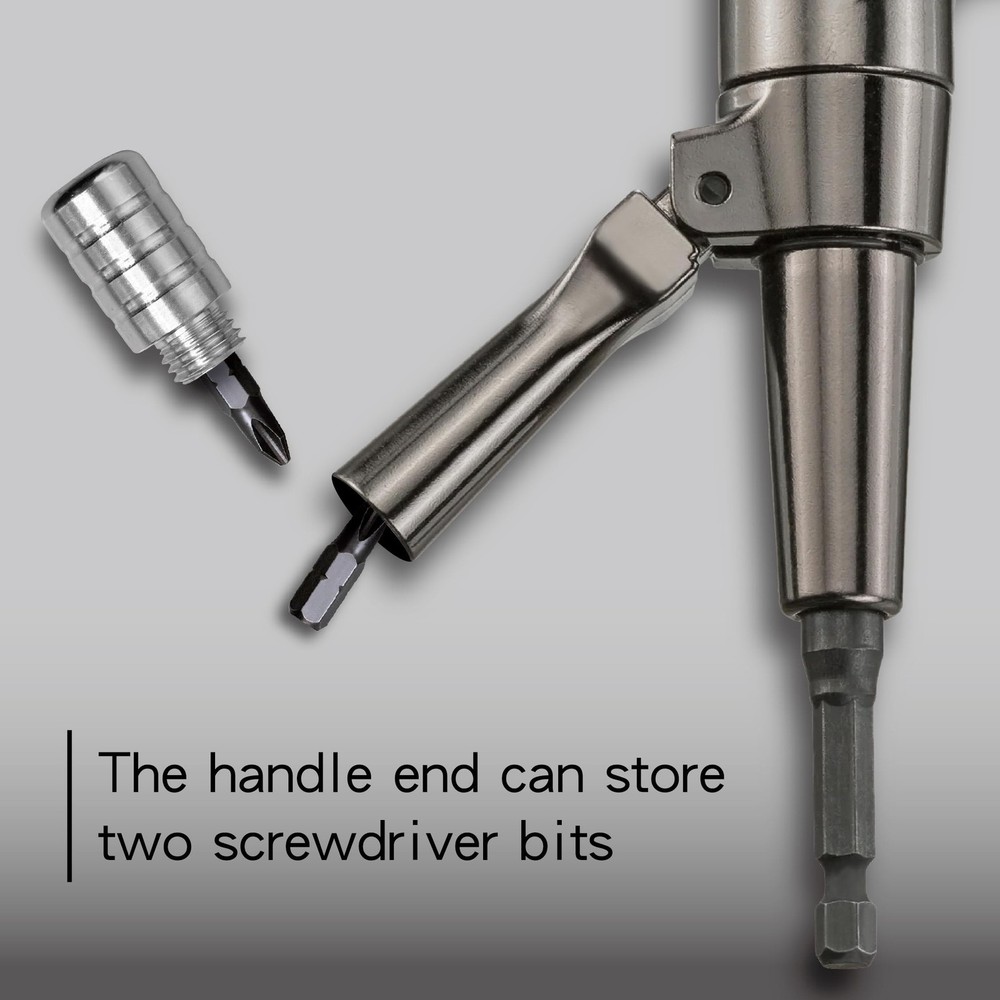 KESI Tool 1/4" Dr Impact Right Angle Drill Attachment, Right Angle Drill, 360...