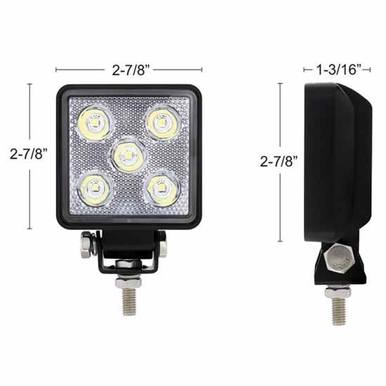 United Pacific 1000 Lumen 5 LED Mini Square Spot Worklight