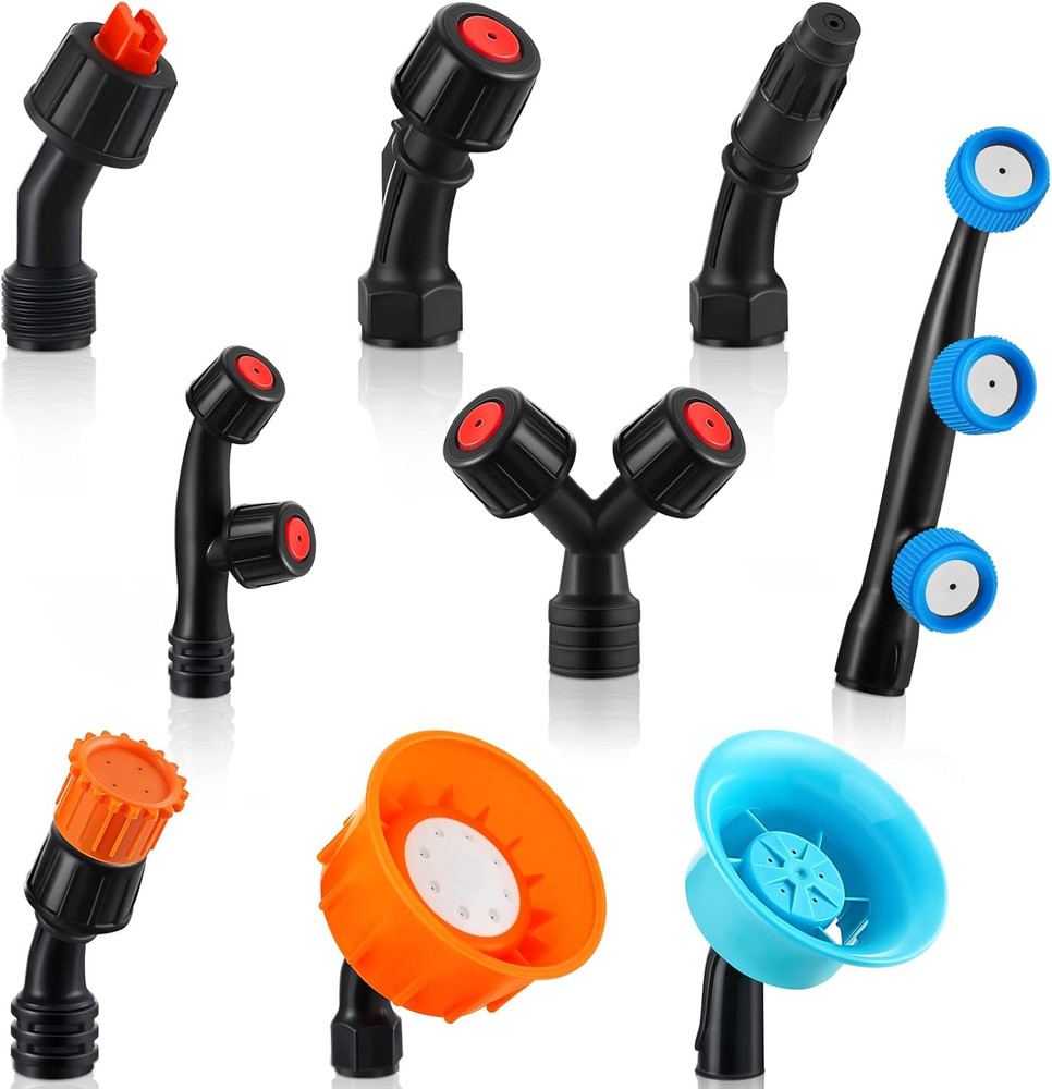 9 Pieces Spray Nozzle Tips Multifunctional Spray Combination Adjustable Nozzl...