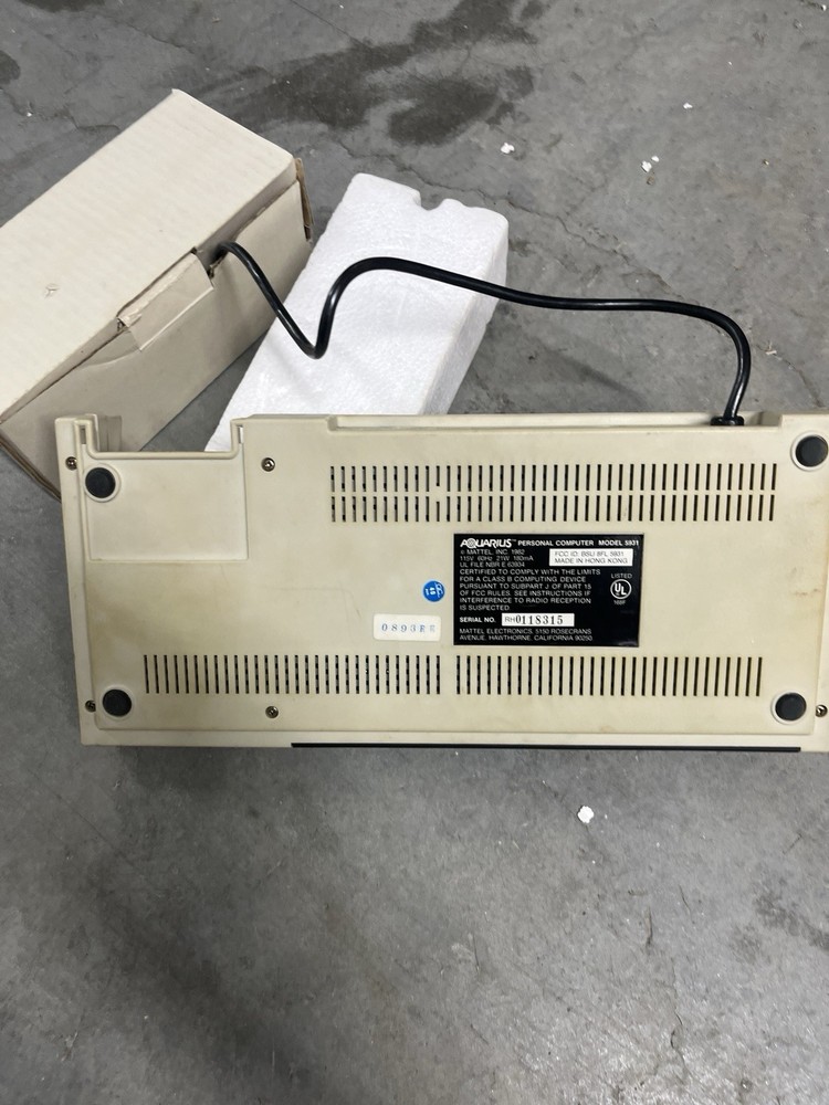 Aquarius Computer System Mattel 1983 #5931 UNTESTED Box Inserts Manual + MORE