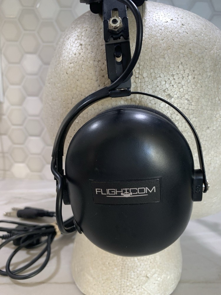 Flightcom Aviation Headset Black Model Unknown