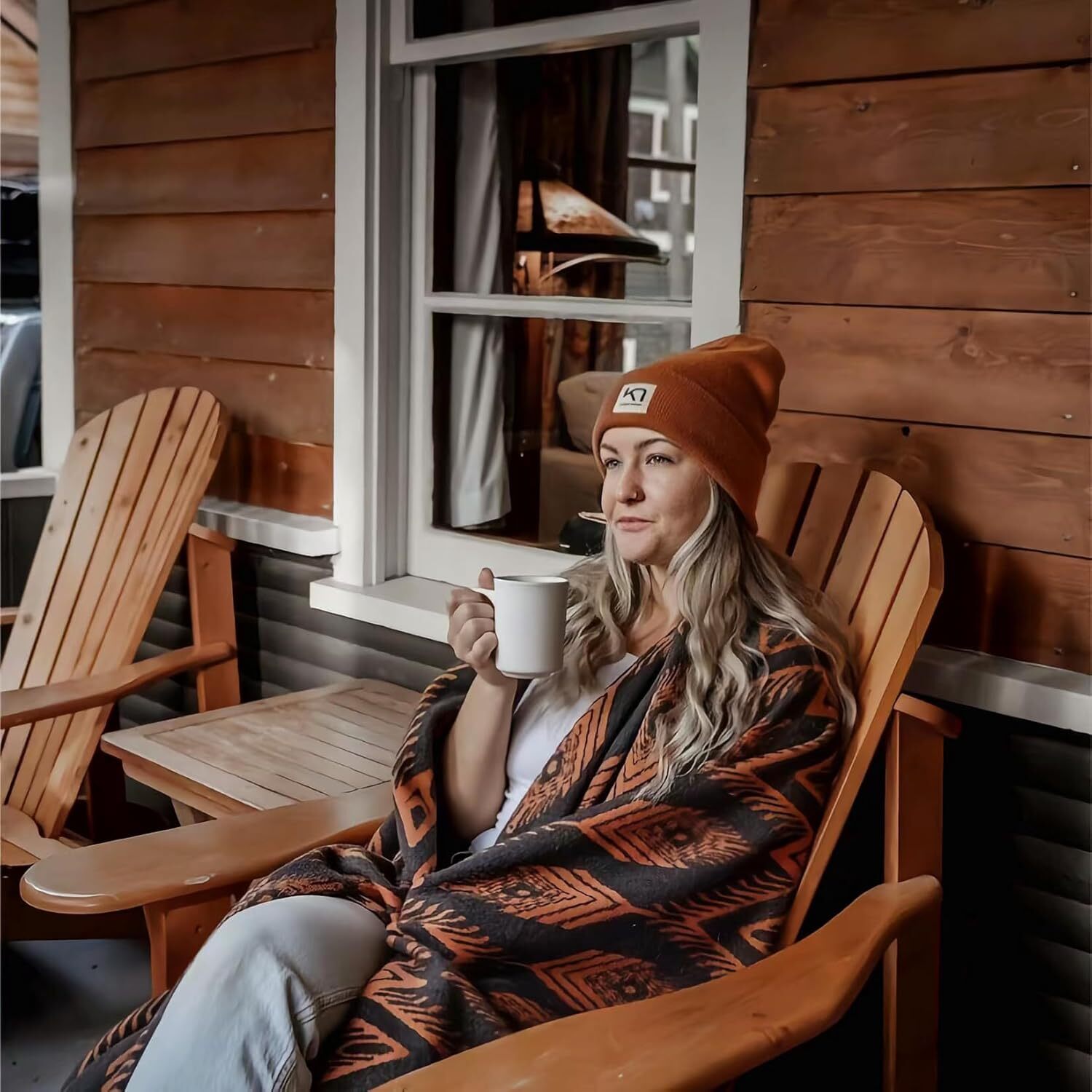 Merino Wool Blanket - 4 lbs Warm, Thick, Washable, Large 87" x63" Throw Outdoors