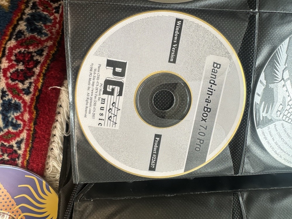 PG's Band in a box software disk set for music production