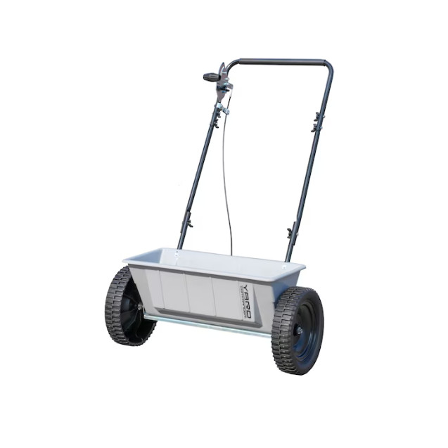 Yard Commander Drop Spreader 60-lb Capacity Compatible with Fertilizer, Seed