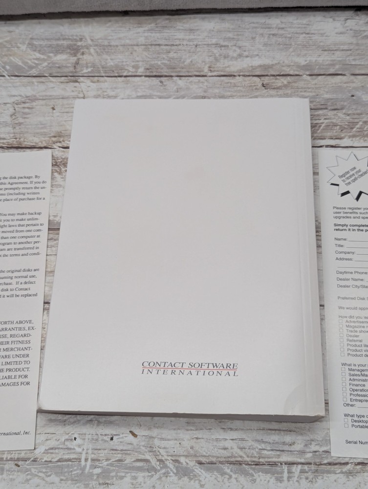 1st Act Contact Management Software Dos Version 1991 3.5 Floppy