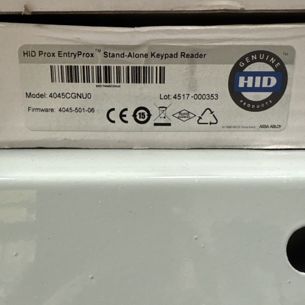 HID Prox Entry 4045CGNU0 Stand Alone Keypad Reader. New in Box