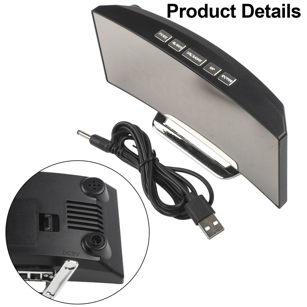 Multifunction Digital Alarm Clock LED Display Time Temperature Humidity