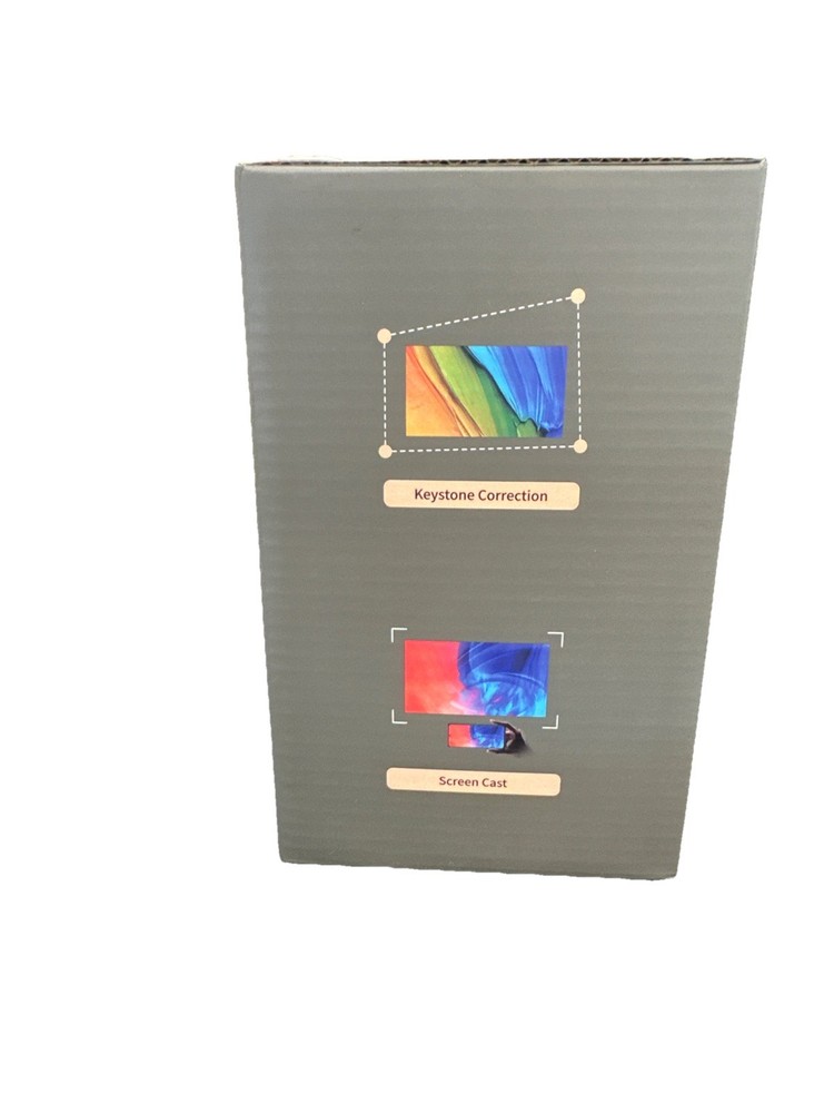 HY300 LED Projector White HDMI Keystone Correction Screen Cast Desktop