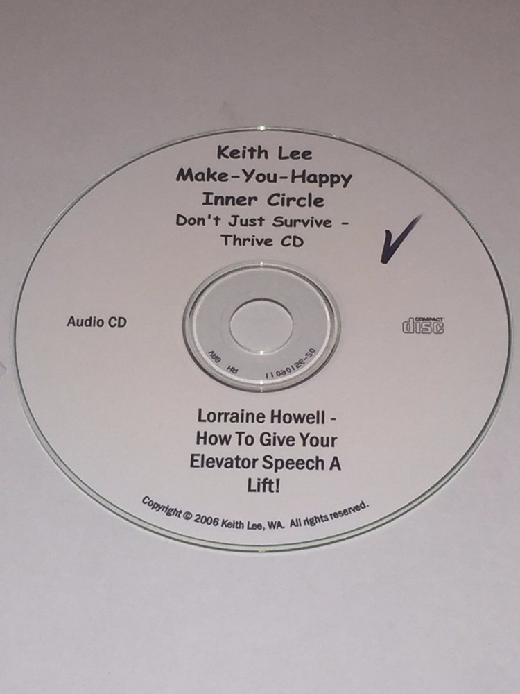 Keith Lee Make You Happy Inner Circle Don't Just Survive Thrive Audio CD