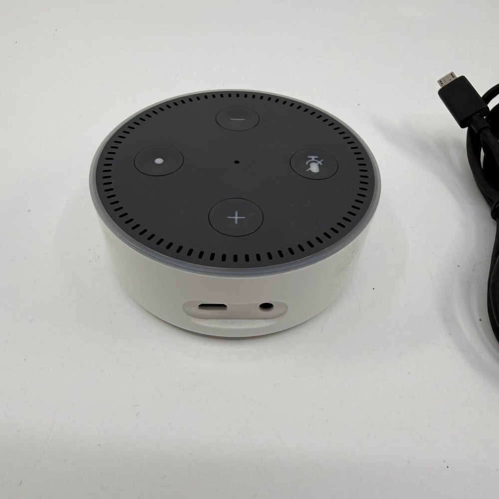 Amazon Echo Dot 2nd Gen RS03QR Alexa Smart Speaker White With Micro-USB Cable