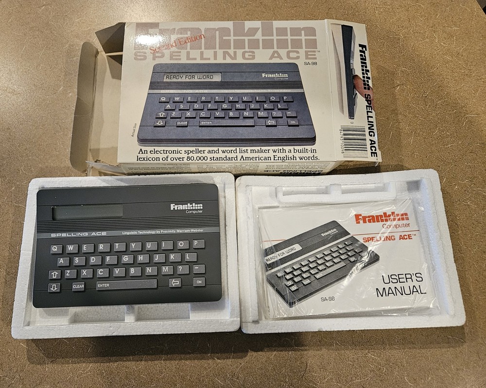 Vintage Franklin Spelling Ace Computer  Second Edition