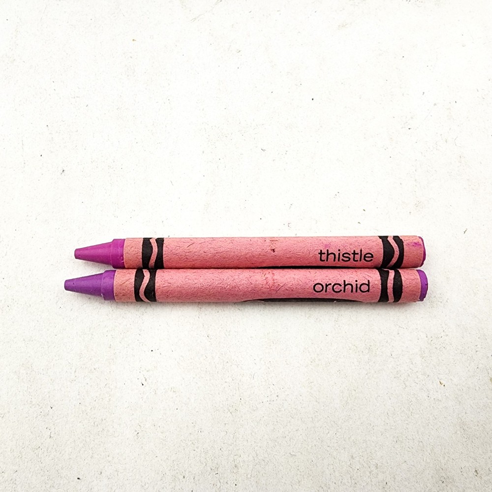 Vintage Crayola Crayons Binney & Smith Orchid & Thistle Replacement b