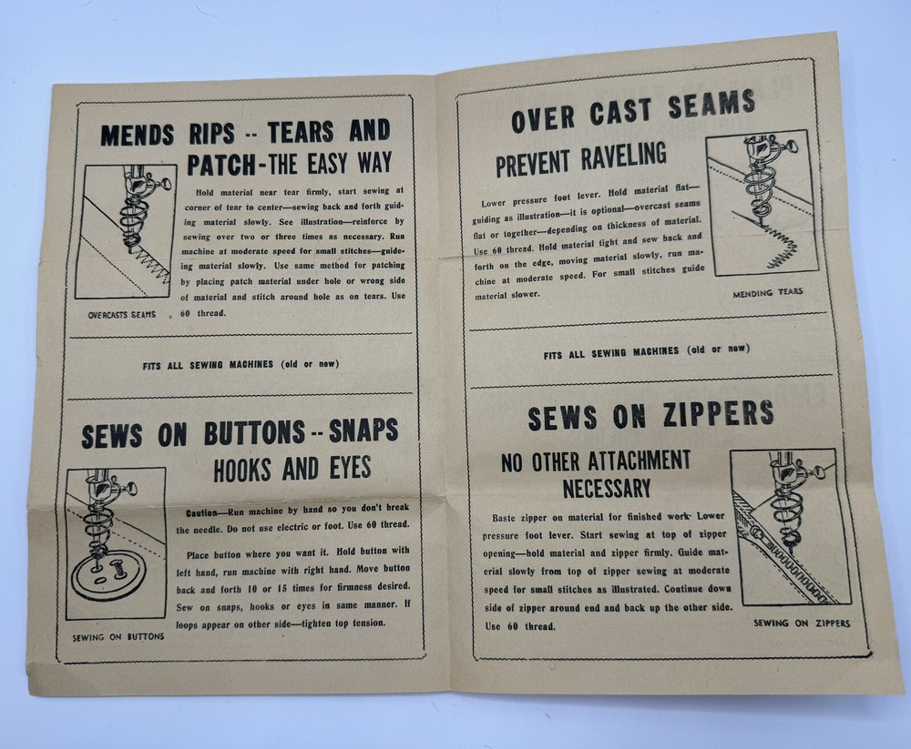 Easy Way Darner Buttonhole Maker Vintage. Please See Description About Spring