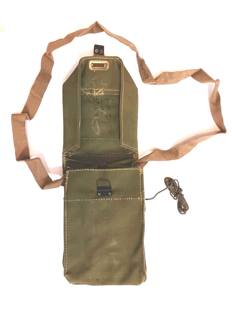 Genuine WWII Dated Webbing Haversack British Engineer Canvas Shoulder Bag