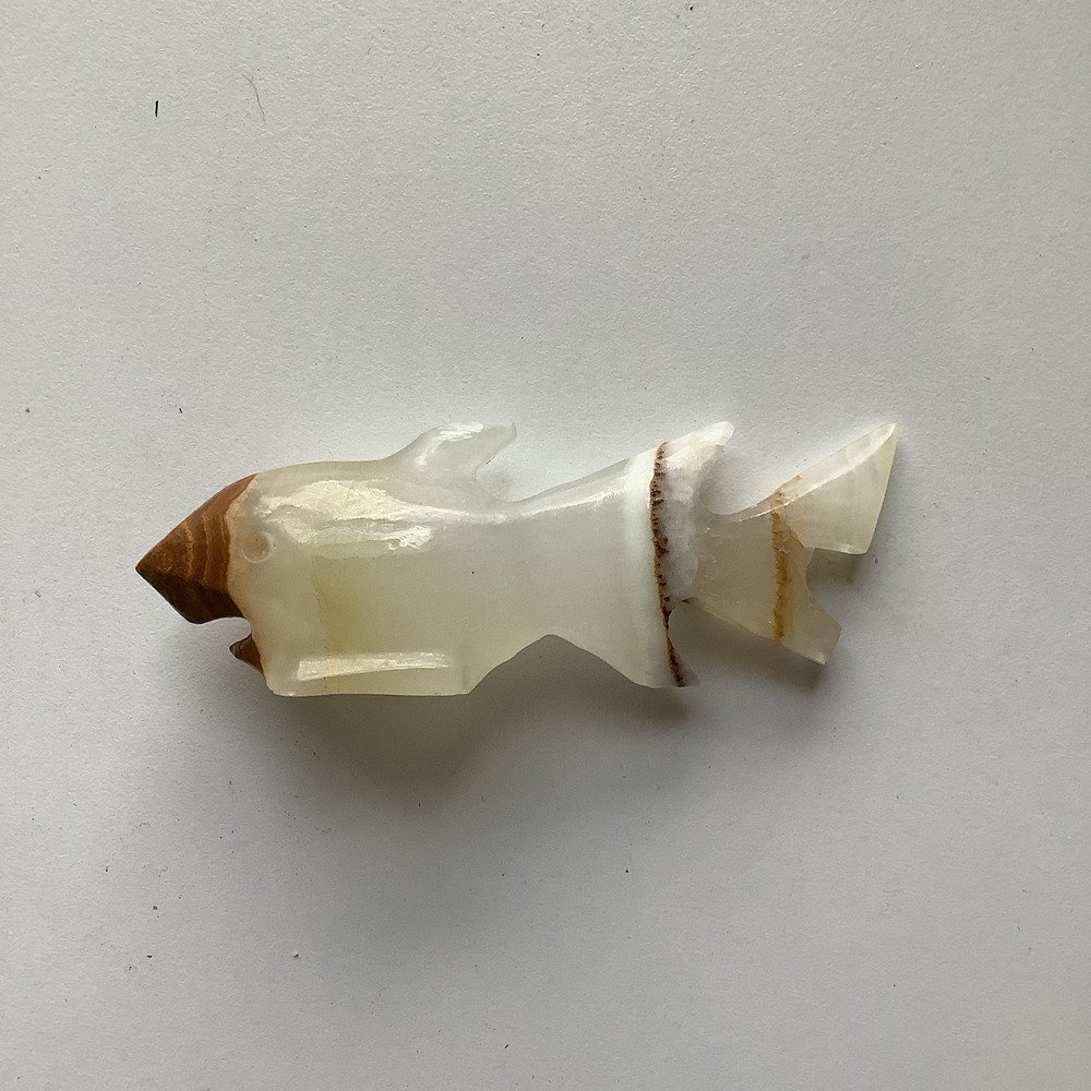 Carved Stone Fish Made Onyx Or Agate