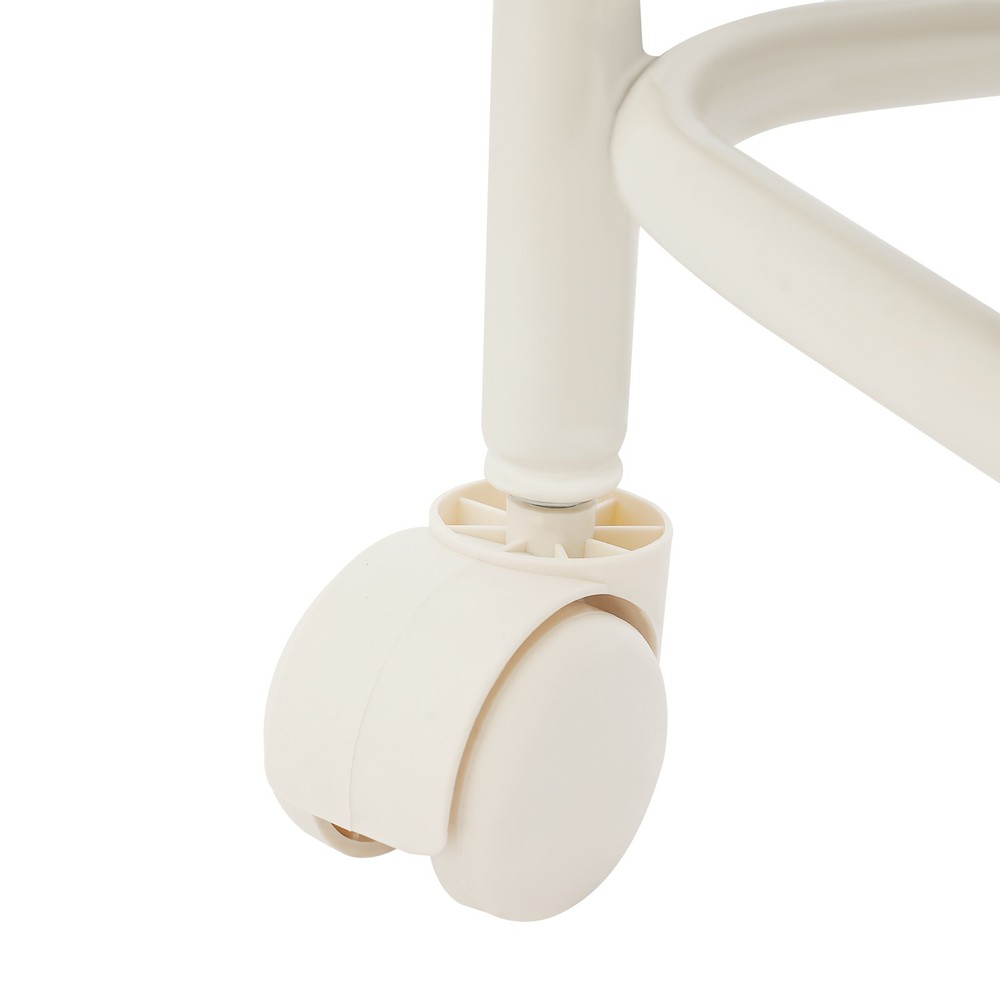 Blue Rolling Stool With Back Rest, Heavy Duty Rolling Stool, Roller Chair