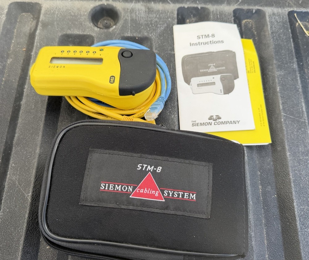 SIEMON STM-8 Network Cable Tester Kit - COMPLETE with Manuals & Case