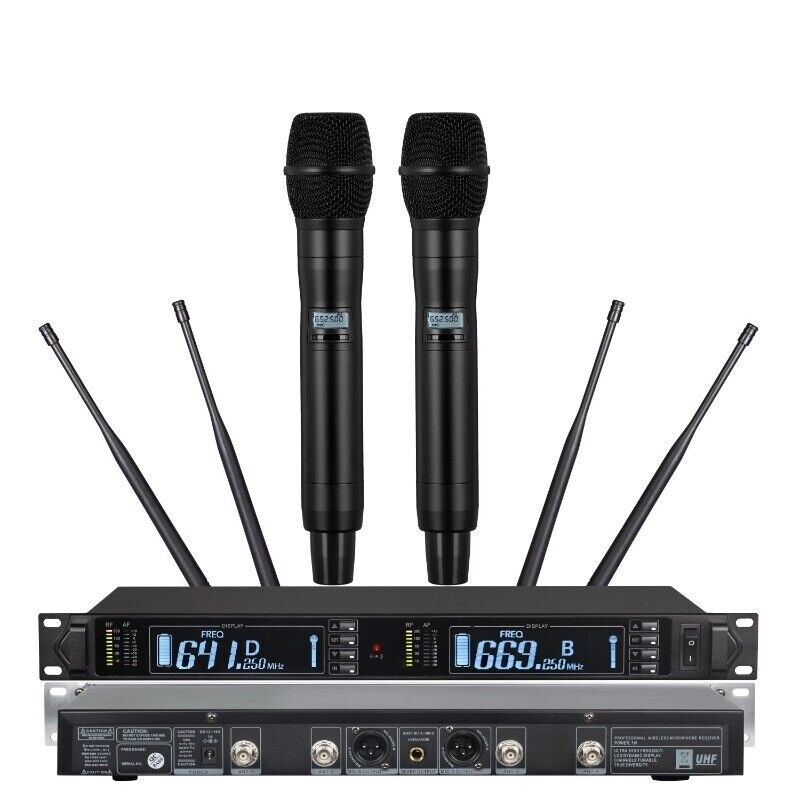 Long Range uhf professional wireless microphone cordless for stage performance