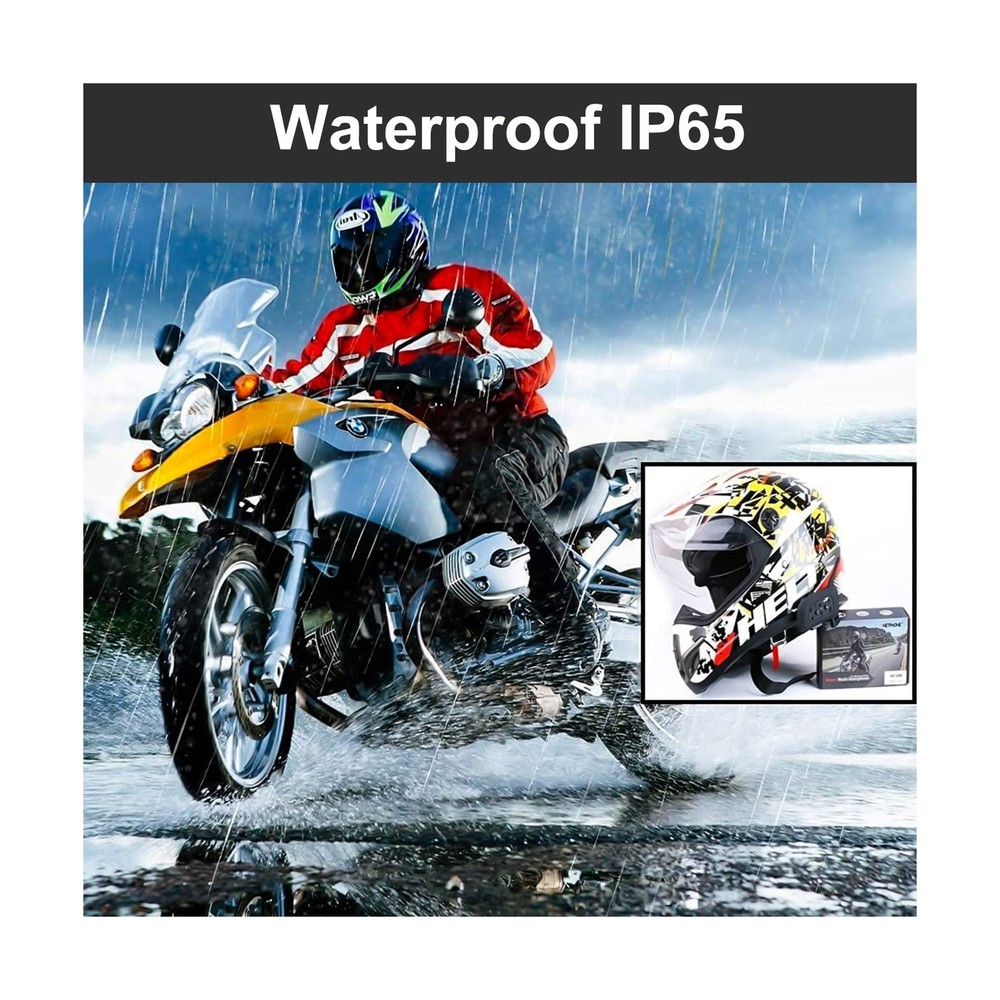 EJEAS Vnetphone V6 Motorcycle Bluetooth Headset, 2 Riders Intercom Bluetooth ...